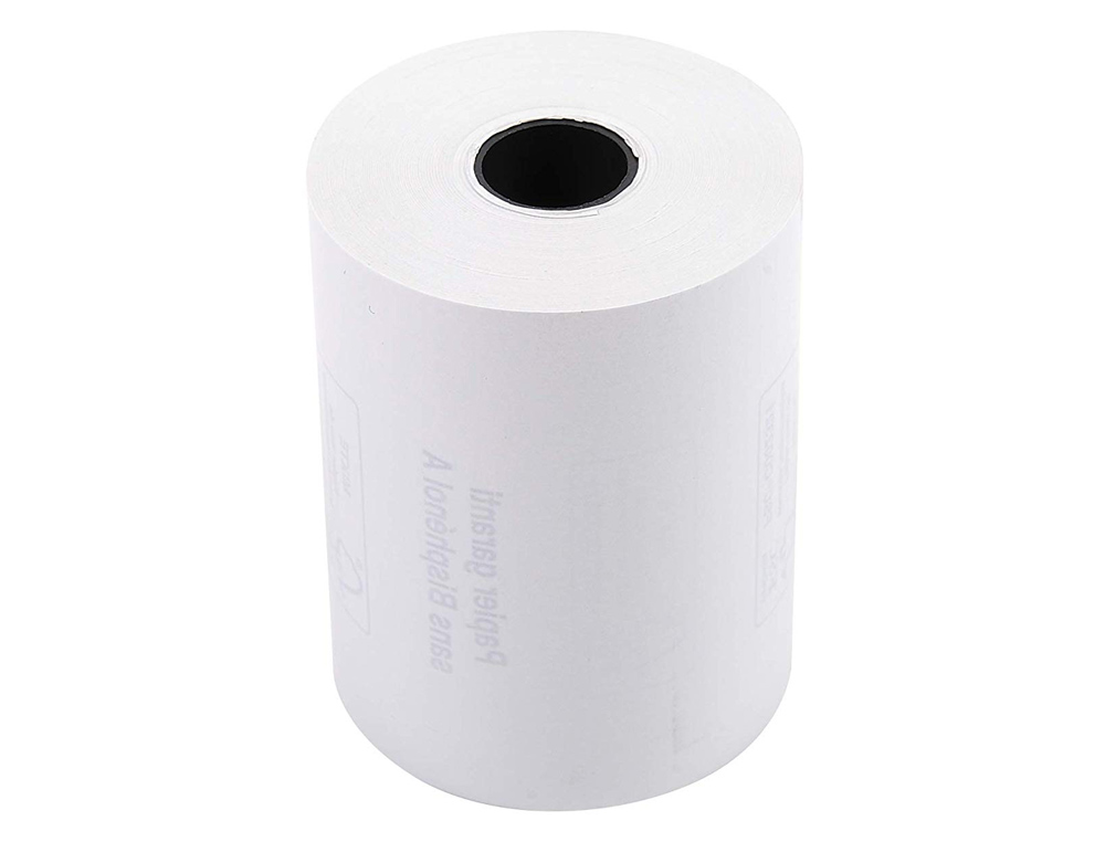 BOBINE THERMIQUE EXACOMPTA TICKETS CARTE BANCAIRE 1 PLI 57X46MM MANDRIN 12MM MÉTRAGE 25M LOT 10 ROULEAUX