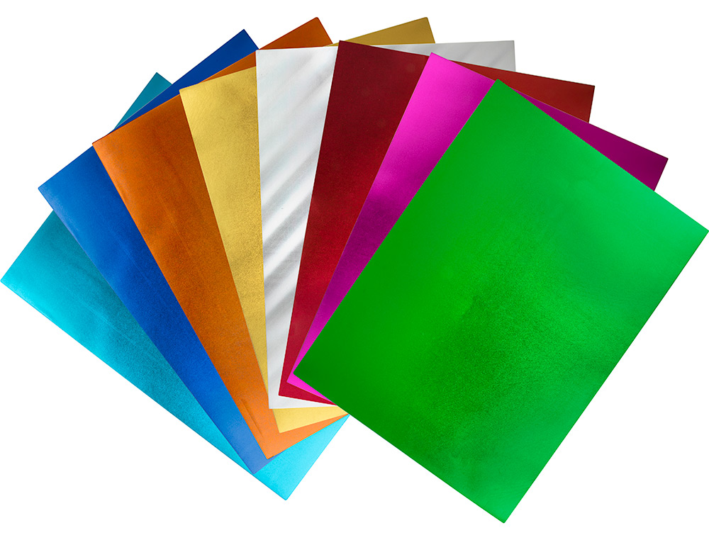 PLAQUE MOUSSE LIDERPAPEL MTALLISE 50X70CM 60G/M2 PAISSEUR 2MM UNICOLORE BLEU CLAIR