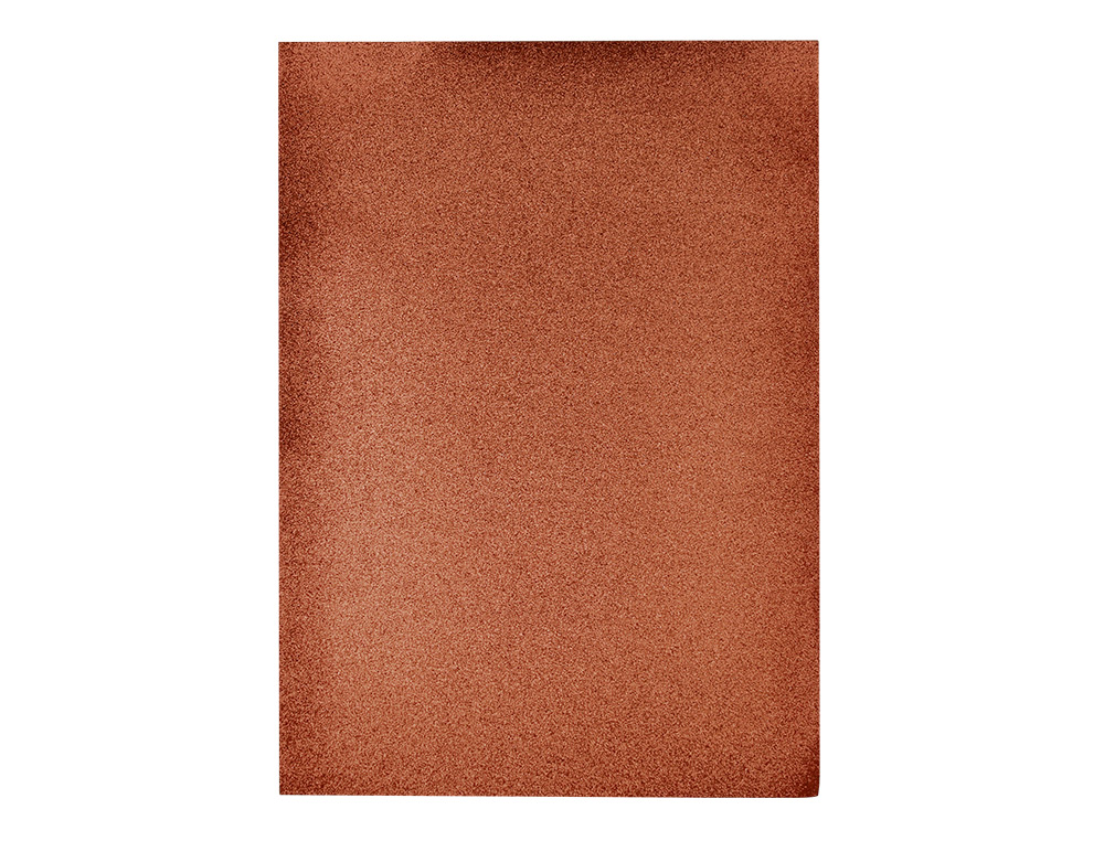 PLAQUE MOUSSE LIDERPAPEL PAILLETE 50X70CM 60G/M2 PAISSEUR 2MM UNICOLORE MARRON