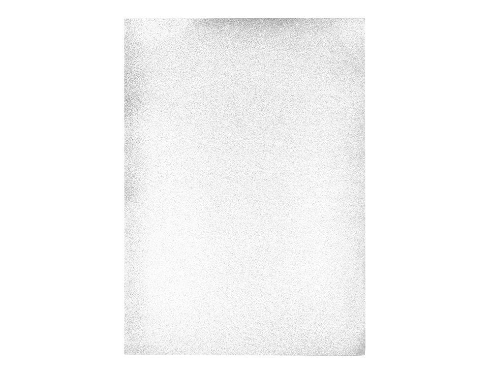 PLAQUE MOUSSE LIDERPAPEL PAILLETE 50X70CM 60G/M2 PAISSEUR 2MM UNICOLORE BLANC