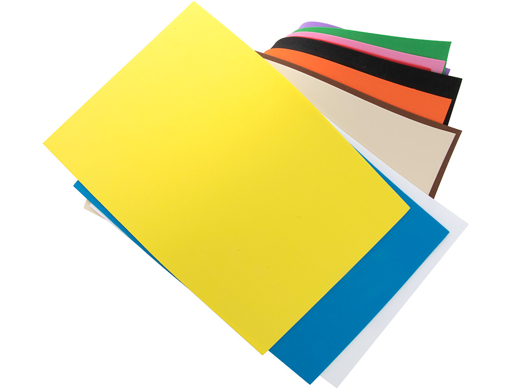 PLAQUE MOUSSE LIDERPAPEL PAILLETE 50X70CM 60G/M2 PAISSEUR 2MM COLORIS ASSORTIS