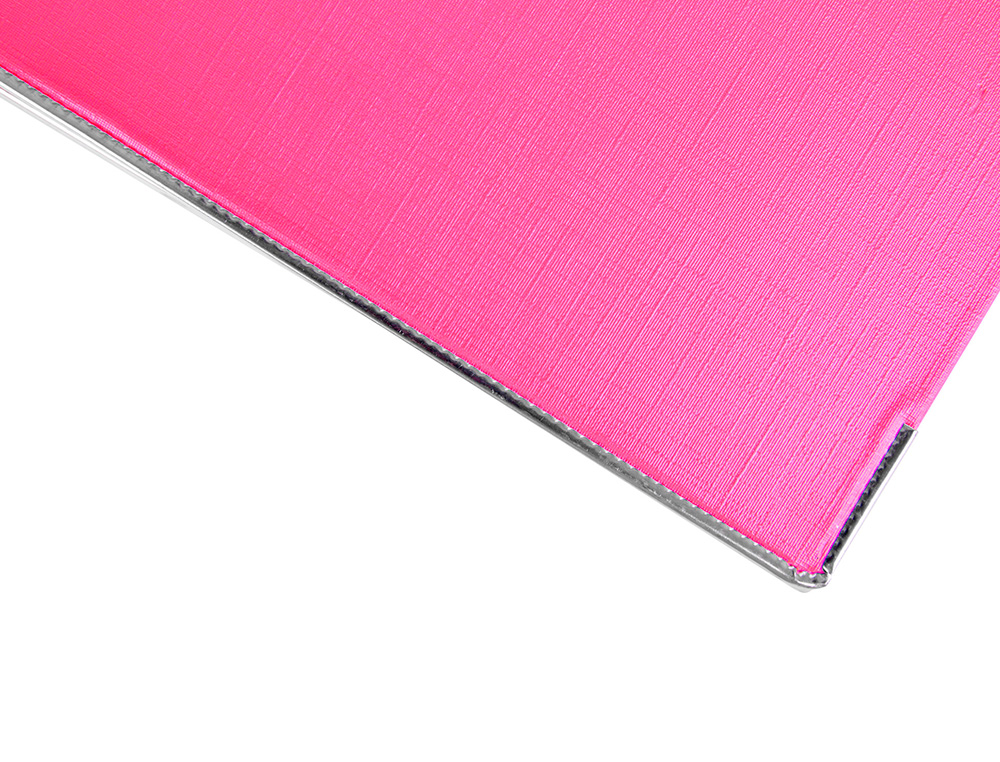 CLASSEUR LEVIER LIDERPAPEL A4 DOCUMENTA CARTON REMBORD 1,9MM DOS 75MM RADO MTALLIQUE COLORIS ROSE