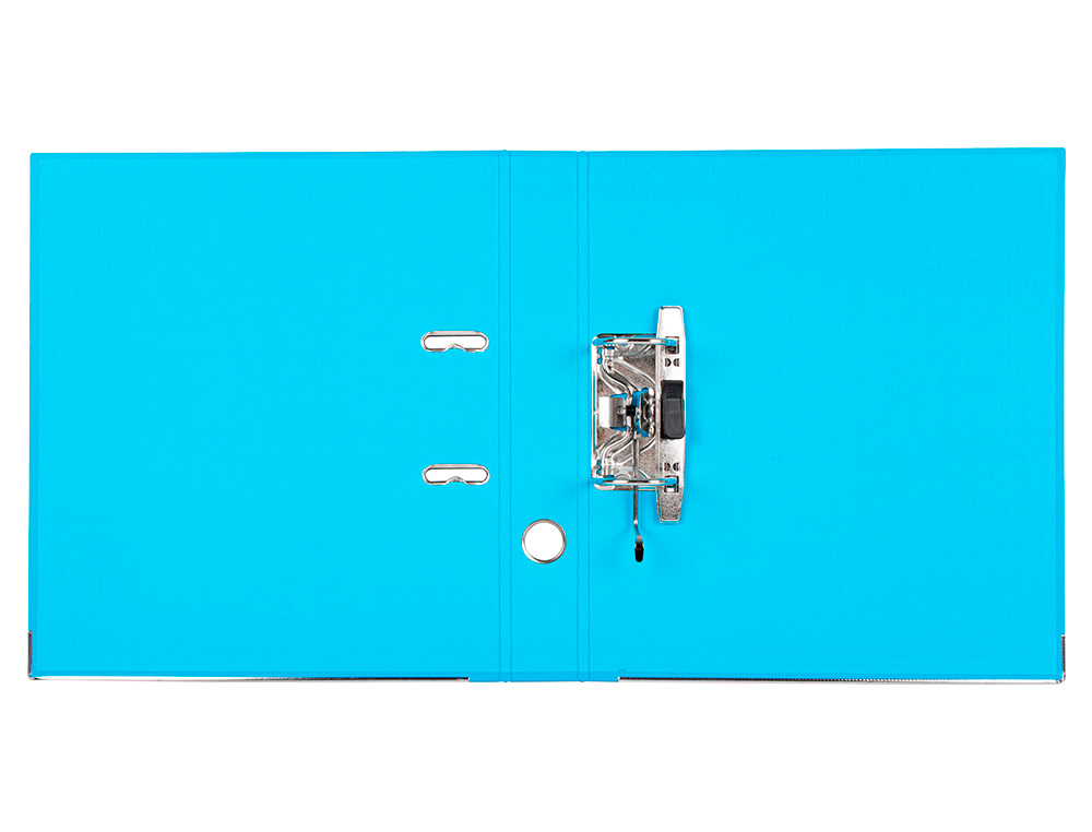 CLASSEUR LEVIER LIDERPAPEL A4 DOCUMENTA CARTON REMBORD 1,9MM DOS 52MM RADO MTALLIQUE COLORIS BLEU CIEL