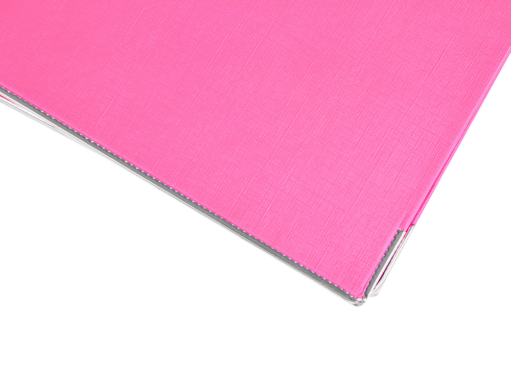 CLASSEUR LEVIER LIDERPAPEL A4 DOCUMENTA CARTON REMBORD 1,9MM DOS 52MM RADO MTALLIQUE COLORIS ROSE