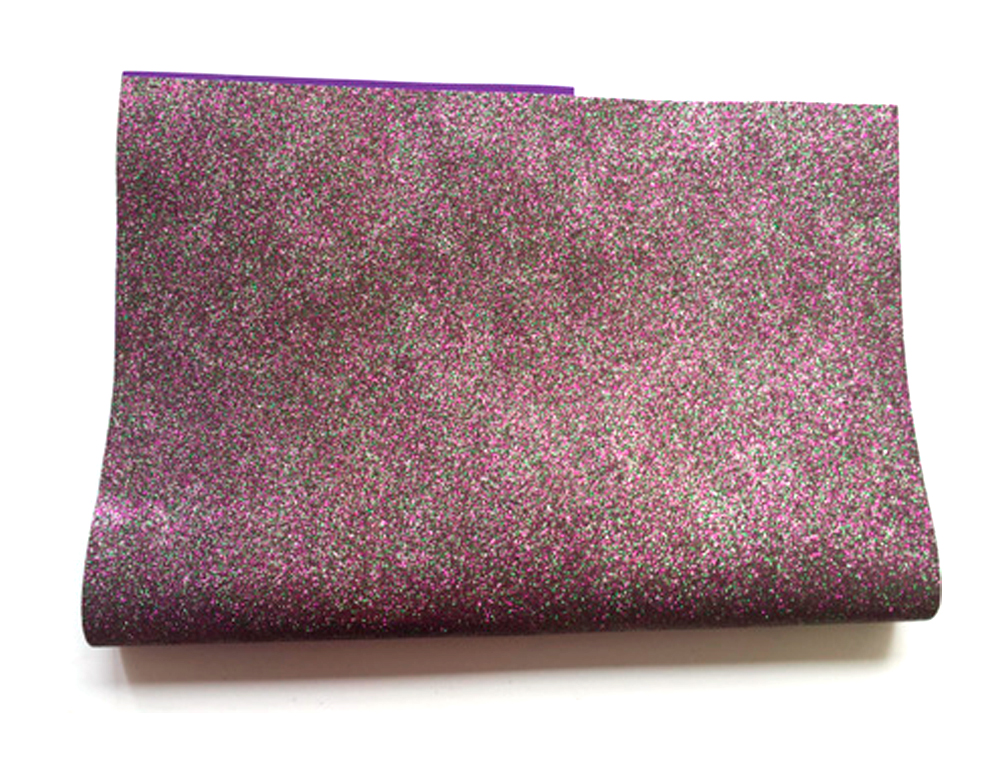 PLAQUE MOUSSE LIDERPAPEL PAILLETEE DIM. 500X700MM      60G/M2 EPAISSEUR 2MM BICOLORE ROSE VERT