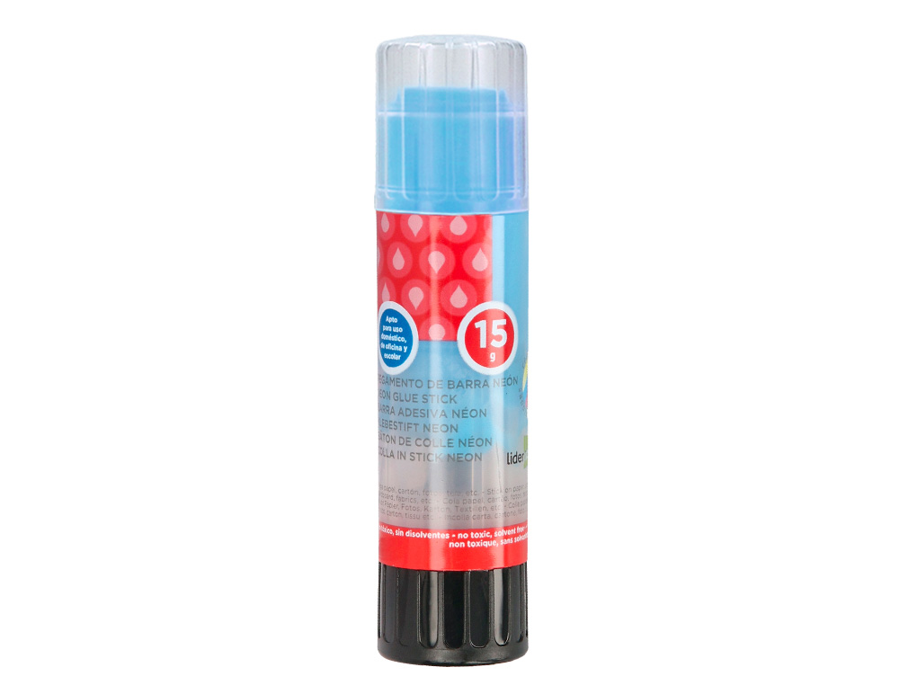 COLLE BLANCHE LIDERPAPEL ADHESIF HAUTE QUALITE         TRANSPARENTE APRES SECHAGE    INSTANTANE COLORIS NEON BATON