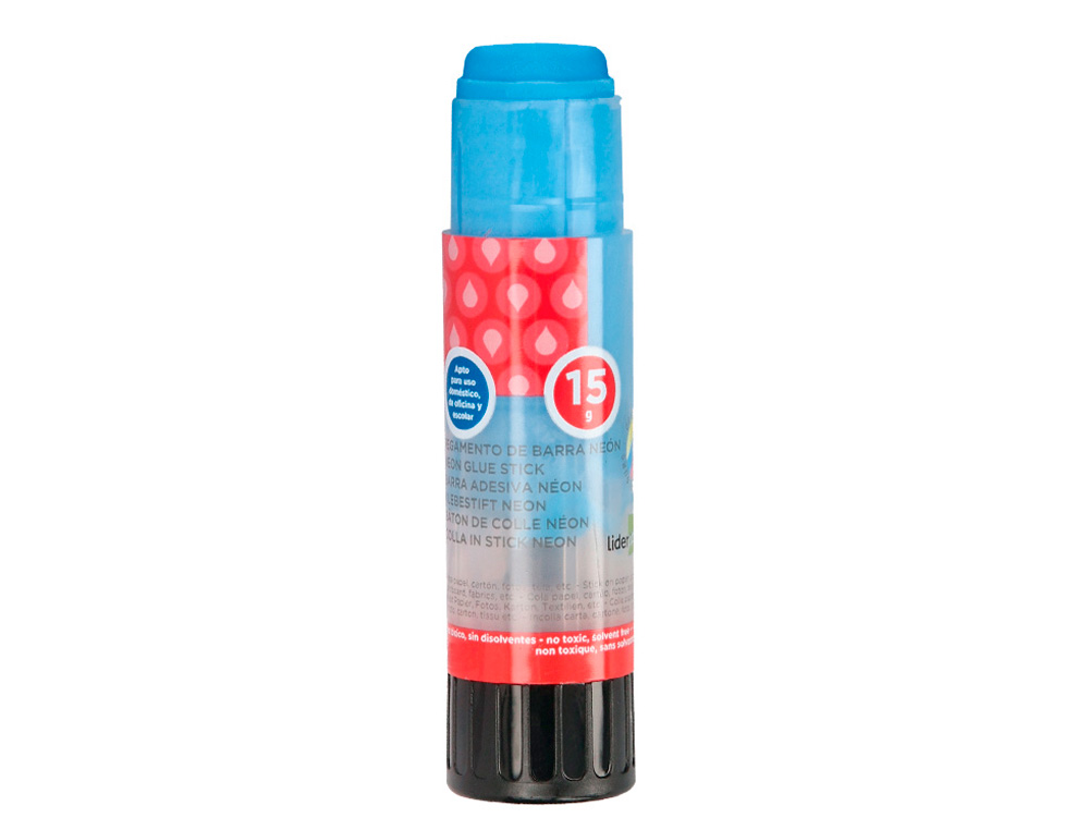COLLE BLANCHE LIDERPAPEL ADHESIF HAUTE QUALITE         TRANSPARENTE APRES SECHAGE    INSTANTANE COLORIS NEON BATON