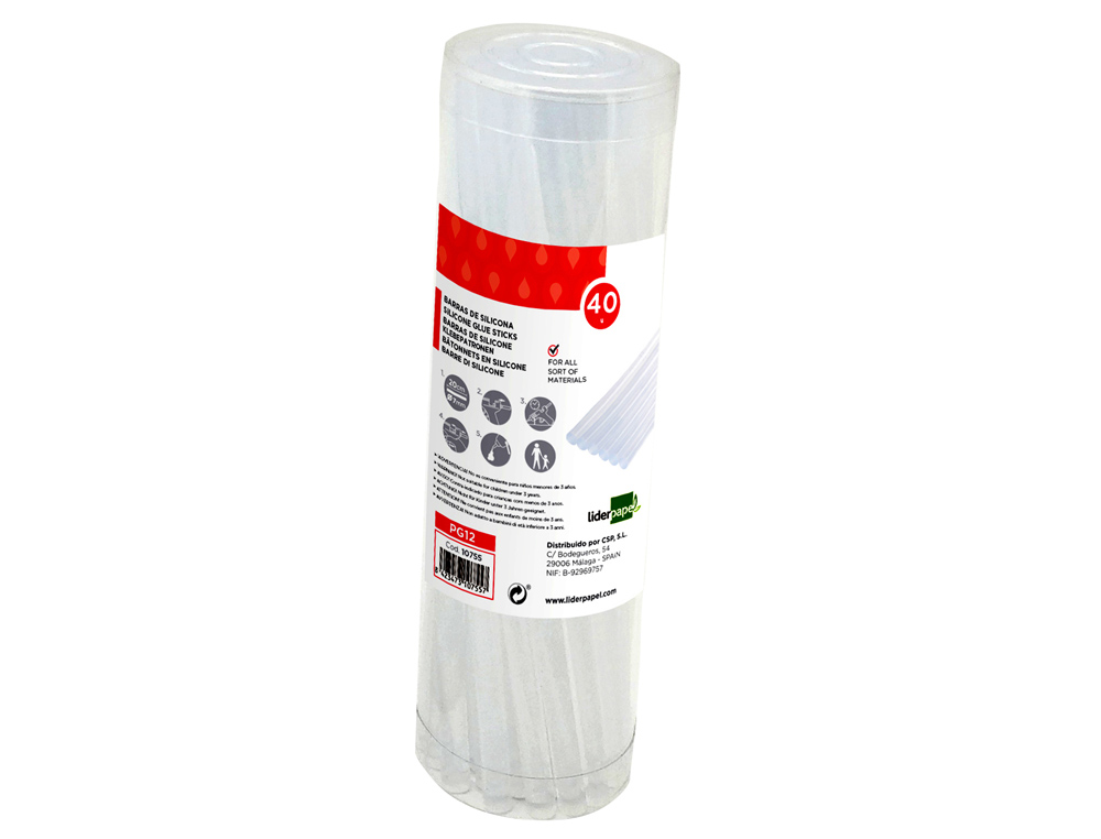 BATON DE COLLE LIDERPAPEL 7X200MM BOITE 40 UNITES