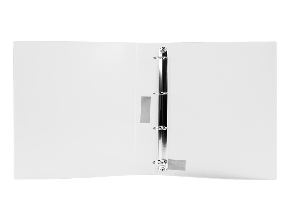 CLASSEUR LIDERPAPEL 4 ANNEAUX 25MM A4 260X315MM POLYPROPYLENE DOS 40MM PORTE-CARTES VISITE COLORIS TRANSPARENT
