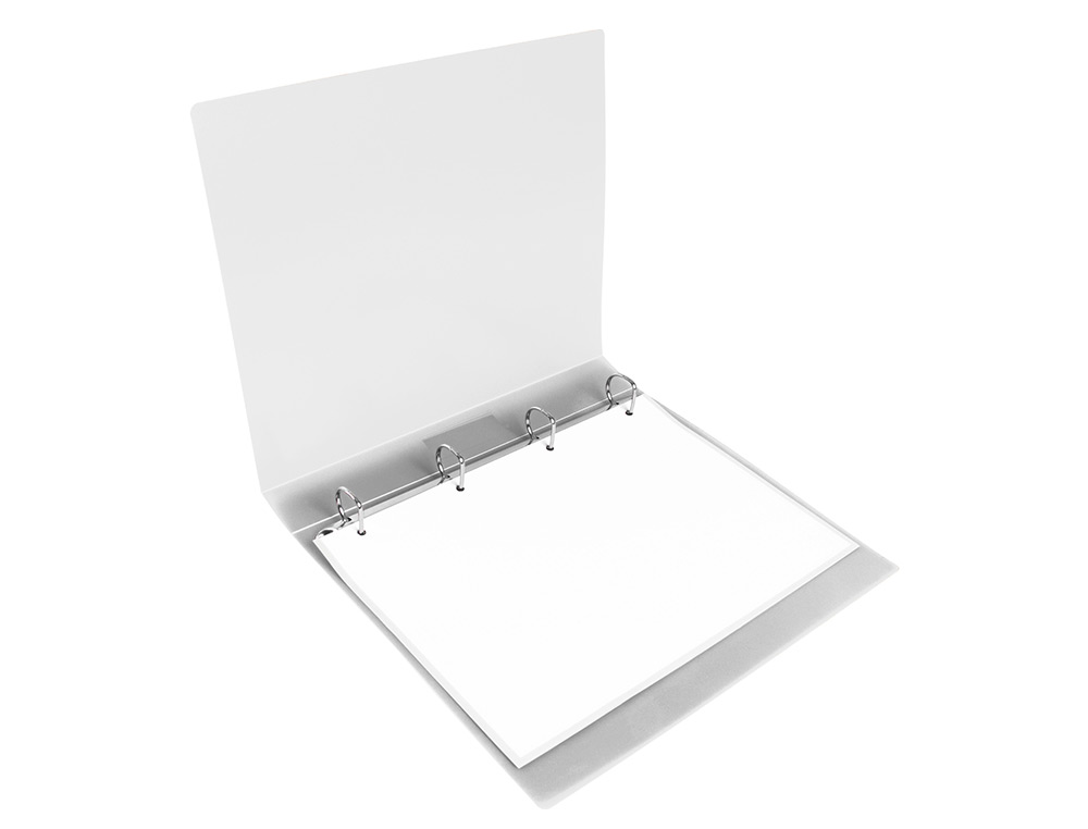 CLASSEUR LIDERPAPEL 4 ANNEAUX 25MM A4 260X315MM POLYPROPYLENE DOS 40MM PORTE-CARTES VISITE COLORIS TRANSPARENT