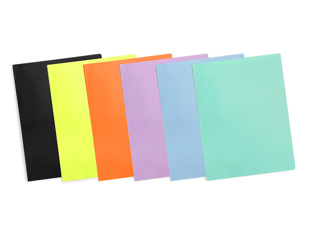 PROTEGE-DOCUMENTS LIDERPAPEL POLYPROPYLENE COUVERTURE      FLEXIBLE 10 POCHETTES FIXES   A4 210X297MM JAUNE FLUO