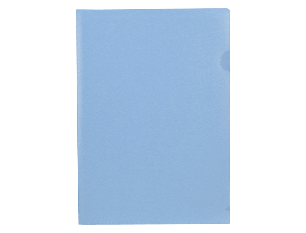 POCHETTE COIN LIDERPAPEL POLYPROPYLENE 180 MICRONS A4  210X297MM CAPACITE 20F        COLORIS BLEU CIEL OPAQUE