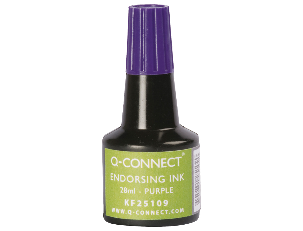ENCRE  TAMPONS Q-CONNECT POUR FEUTRE OU MOUSSE COLORIS VIOLET FLACON 28ML