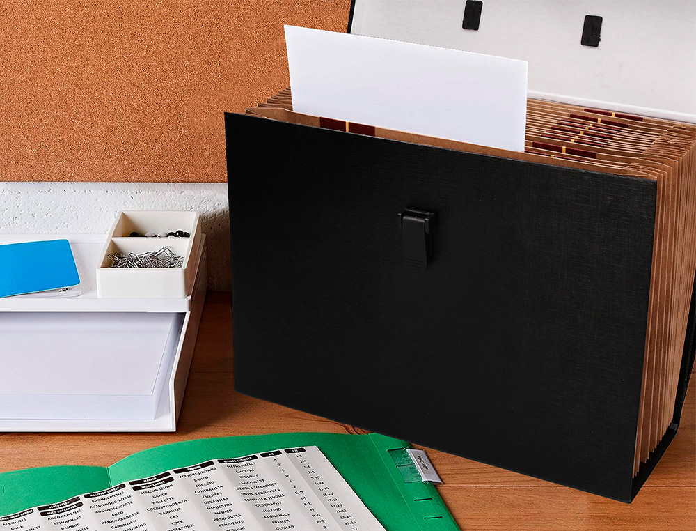 VALISETTE TRIEUR LIDERPAPEL  SOUFFLET 19 COMPARTIMENTS 25.5X390X120MM