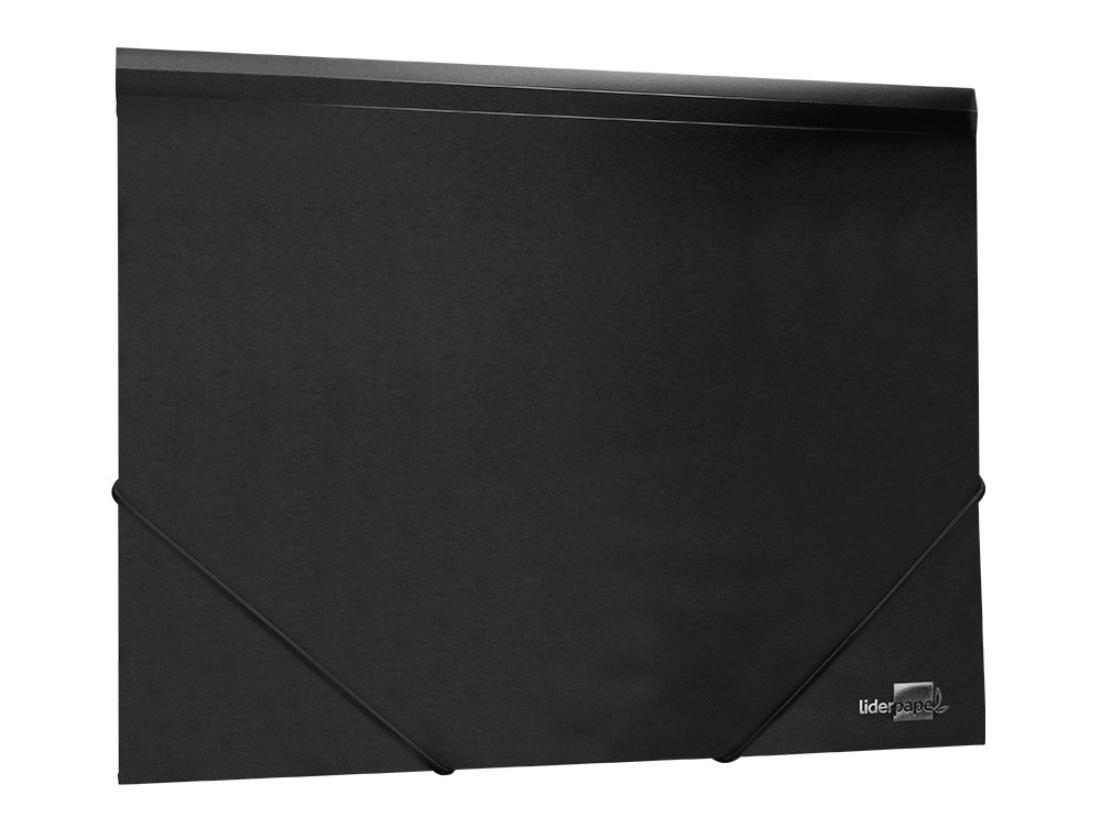 CHEMISE LIDERPAPEL POLYPROPYLÈNE DOS FLEXIBLE A4 210X297MM 4/10E 3 RABATS ÉLASTIQUE 100F COLORIS NOIR OPAQUE