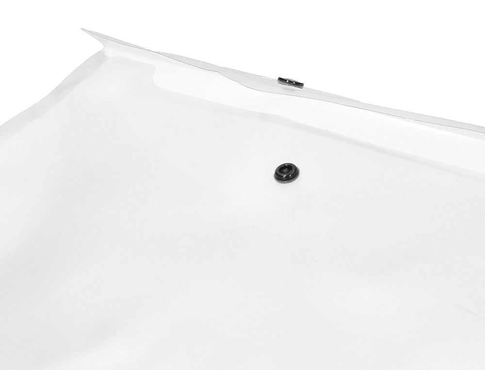 POCHETTE ENVELOPPE LIDERPAPEL POLYPROPYLNE 180 MICRONS A4 297X210MM 50F FERMETURE BOUTON RSISTANT TRANSPARENT