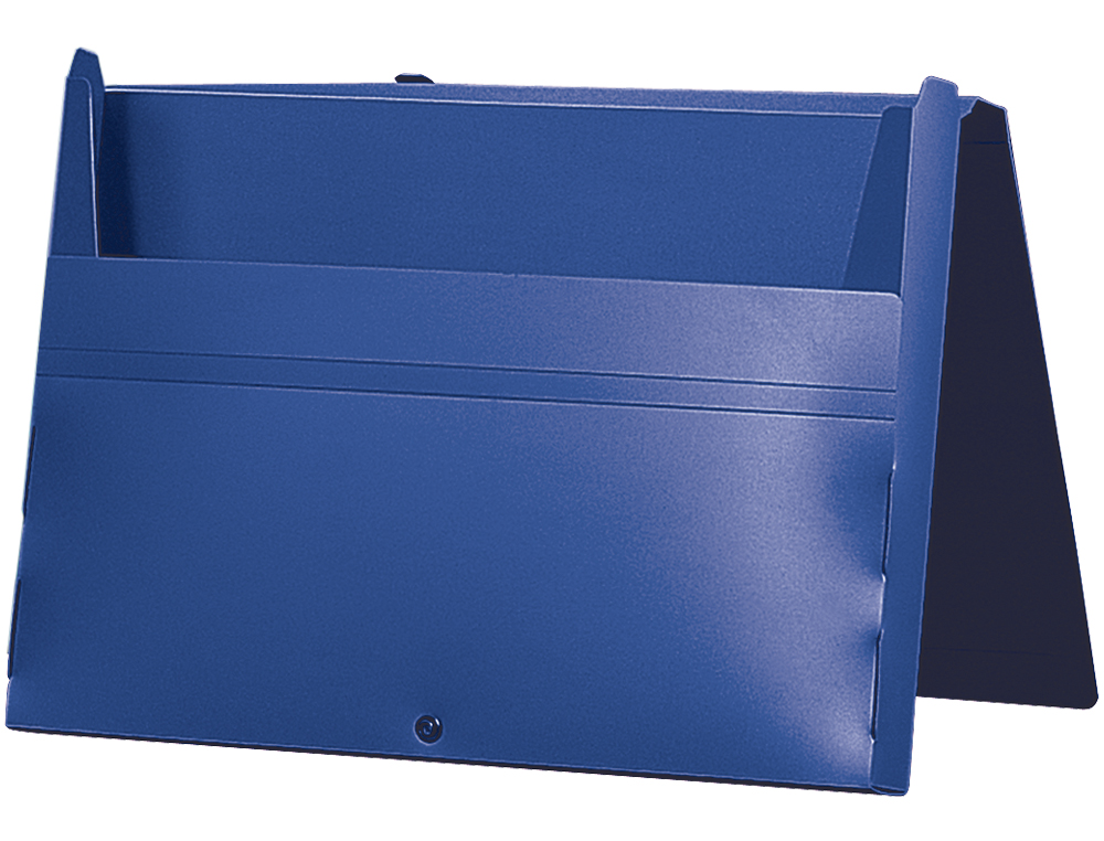 POCHETTE LIDERPAPEL POLYPROPYLNE PORTE-DOCUMENTS A4 297X210MM 1000 MICRONS POIGNE PLASTIQUE FERMOIR OPAQUE BLEU