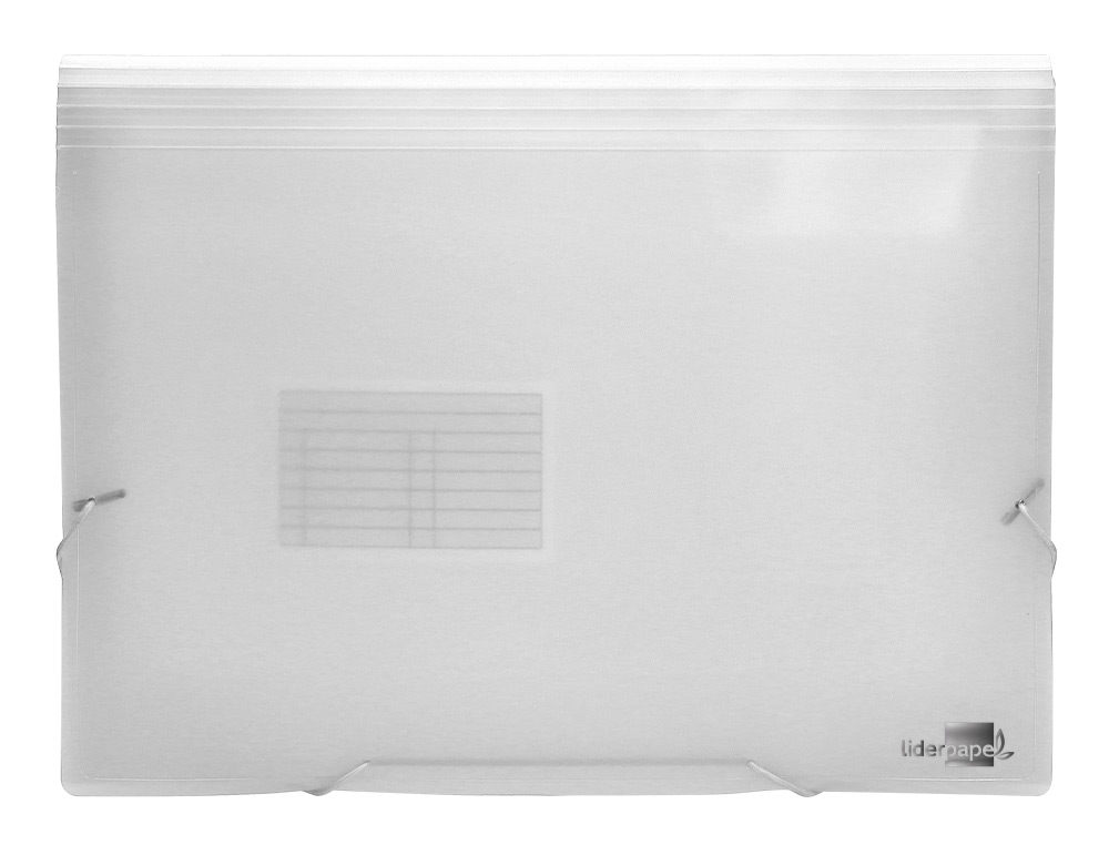 TRIEUR LIDERPAPEL POLYPROPYLÈNE A4 210X297MM 700 MICRONS 13 COMPARTIMENTS FERMETURE ÉLASTIQUE TRANSPARENT