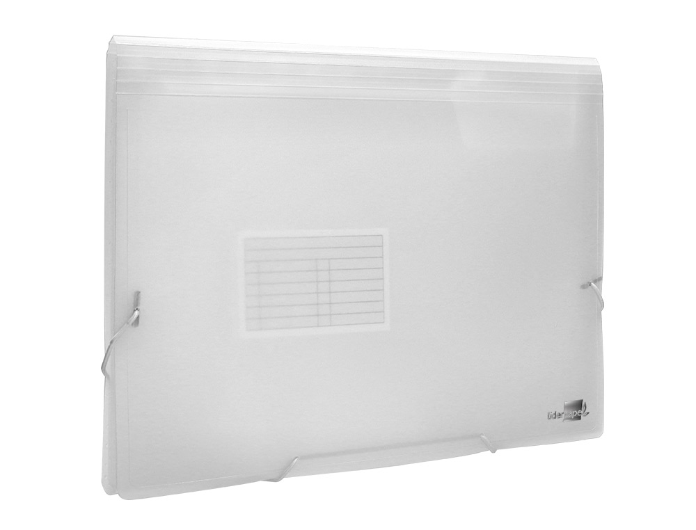 TRIEUR LIDERPAPEL POLYPROPYLÈNE A4 210X297MM 700 MICRONS 13 COMPARTIMENTS FERMETURE ÉLASTIQUE TRANSPARENT