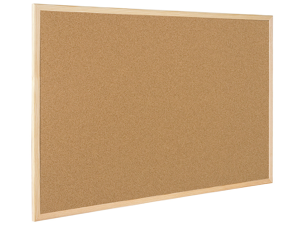 TABLEAU LIÈGE Q-CONNECT MURAL CADRE BOIS PIN NATUREL 2 FACES INCLUS 5 ÉPINGLES MÉMO FIXATION MUR ÉPAISSEUR 1MM 40X30CM