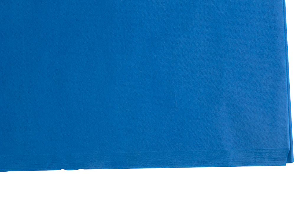 PAPIER DE SOIE LIDERPAPEL 52X76CM 18G/M2 UNICOLORE BLEU SACHET 25F