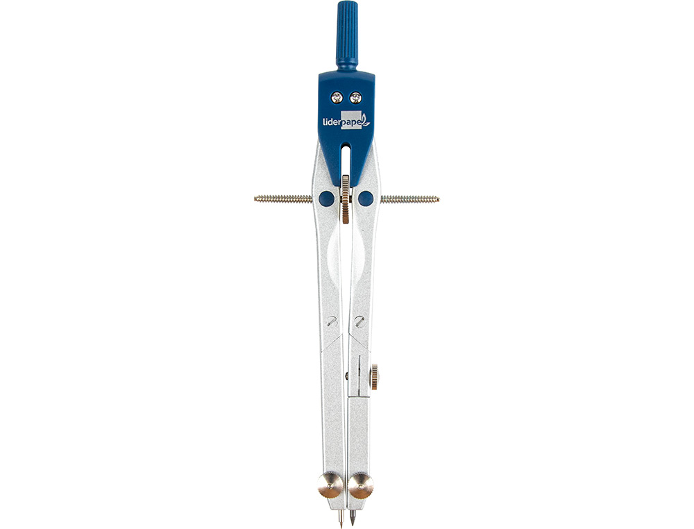 COMPAS LIDERPAPEL MICROMTRIQUE ARTICUL 2 BRANCHES CIRCONFRENCE 38CM LONGUEUR 17CM BAGUE MINES 2MM TUI
