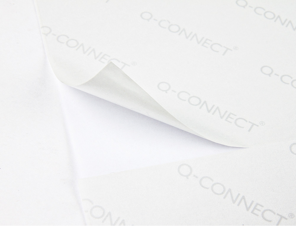 TIQUETTE ADHSIVE Q-CONNECT 66X33.9MM COINS ARRONDIS IMPRIMANTE JET ENCRE LASER COPIEUR BOTE 100 FEUILLES 2400 UNITS