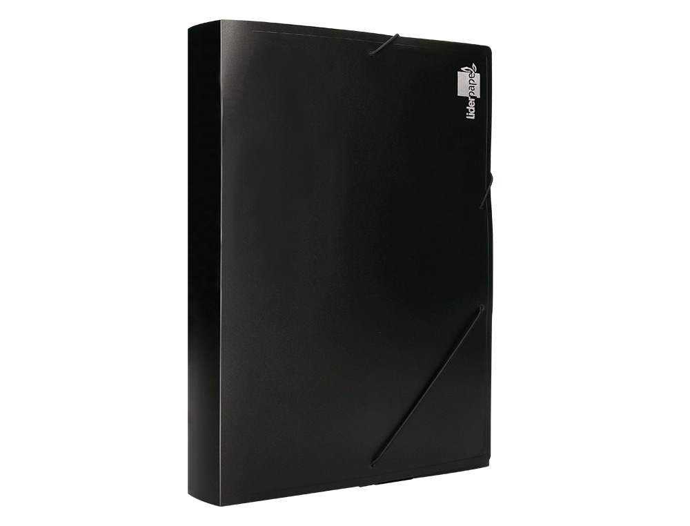 BOTE CLASSEMENT POLYPROPYLNE LIDERPAPEL CHEMISE DOS RIGIDE 50MM A4 210X297MM 750 MICRONS OPAQUE NOIR