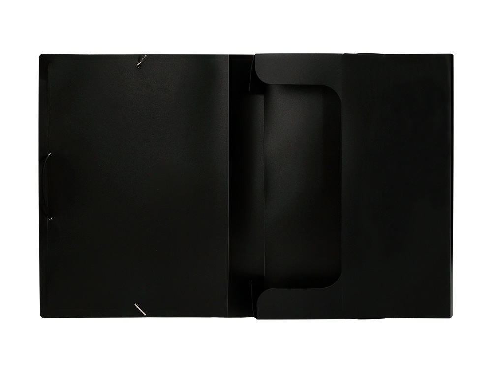 BOTE CLASSEMENT POLYPROPYLNE LIDERPAPEL CHEMISE DOS RIGIDE 50MM A4 210X297MM 750 MICRONS OPAQUE NOIR