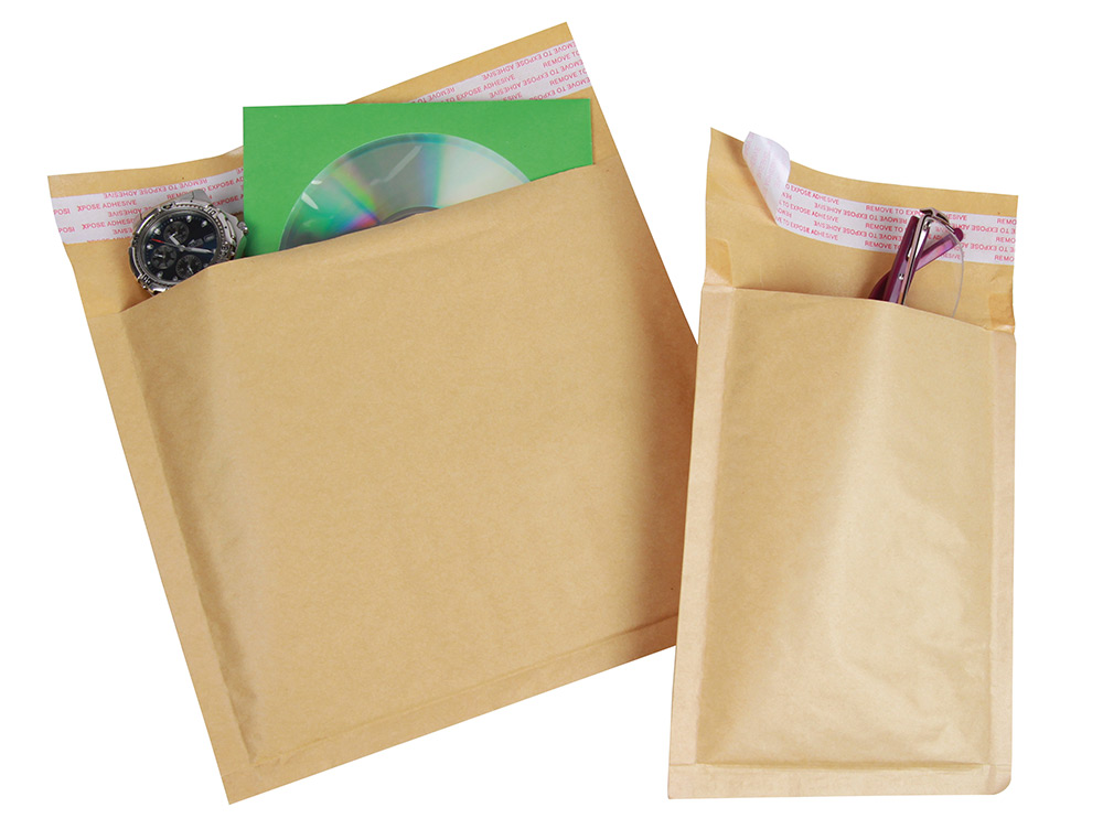 POCHETTE BULLES D'AIR Q-CONNECT 270X360MM 82G KRAFT MATELASSE RABAT DROIT         AUTO-ADHESIVE SANS FENETRE