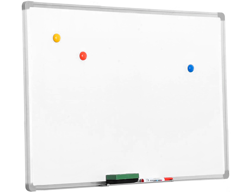 TABLEAU Q-CONNECT LAQU MAGNTIQUE CADRE ALUMINIUM IDAL COLLGES BUREAUX INCLUS ACCESSOIRES FIXATION MUR 120X90CM