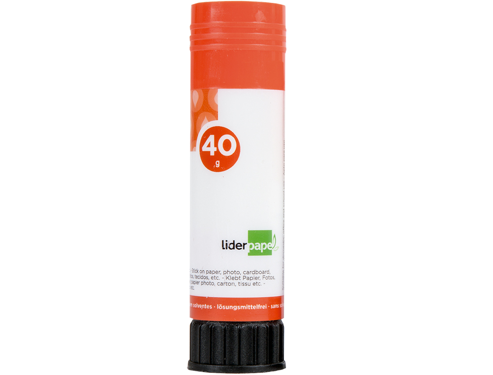 COLLE BLANCHE LIDERPAPEL ADHSIF HAUTE QUALIT GLISSEMENT MAXIMUM SCHAGE INSTANTAN UTILISATION SCOLAIRE BTON 40G
