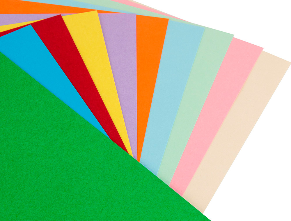 PAPIER COULEUR LIDERPAPEL MULTIFONCTION A4 80G/M2 10 COLORIS ASSORTIS PAQUET 100 FEUILLES