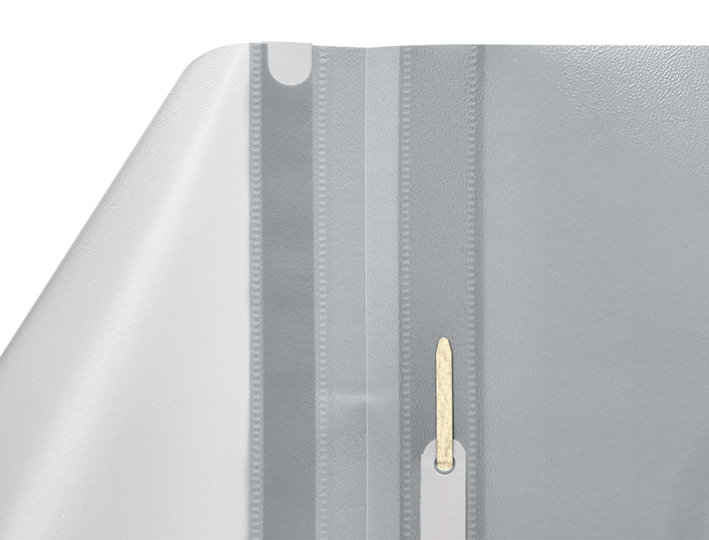 CHEMISE PRSENTATION Q-CONNECT  LAMELLES POLYPROPYLNE 18/100E DOCUMENT PERFOR A4 30F PORTE-TIQUETTE COLORIS GRIS