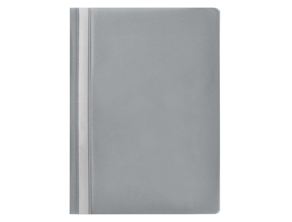 CHEMISE PRSENTATION Q-CONNECT  LAMELLES POLYPROPYLNE 18/100E DOCUMENT PERFOR A4 30F PORTE-TIQUETTE COLORIS GRIS