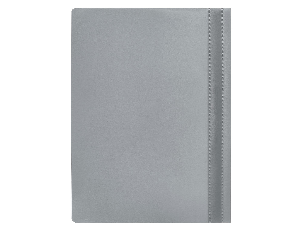 CHEMISE PRSENTATION Q-CONNECT  LAMELLES POLYPROPYLNE 18/100E DOCUMENT PERFOR A4 30F PORTE-TIQUETTE COLORIS GRIS
