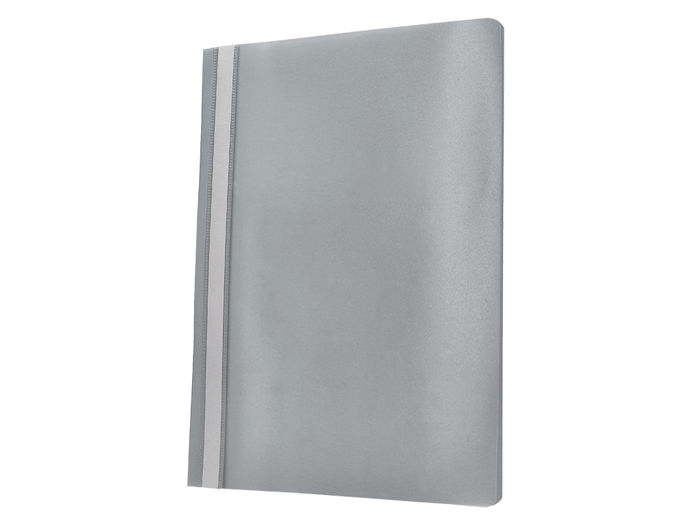 CHEMISE PRSENTATION Q-CONNECT  LAMELLES POLYPROPYLNE 18/100E DOCUMENT PERFOR A4 30F PORTE-TIQUETTE COLORIS GRIS