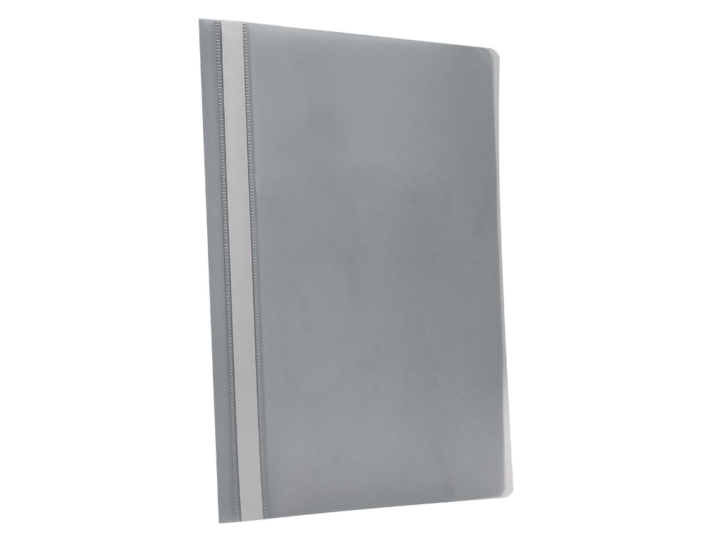 CHEMISE PRSENTATION Q-CONNECT  LAMELLES POLYPROPYLNE 18/100E DOCUMENT PERFOR A4 30F PORTE-TIQUETTE COLORIS GRIS