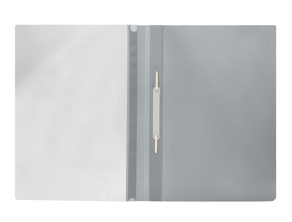 CHEMISE PRSENTATION Q-CONNECT  LAMELLES POLYPROPYLNE 18/100E DOCUMENT PERFOR A4 30F PORTE-TIQUETTE COLORIS GRIS