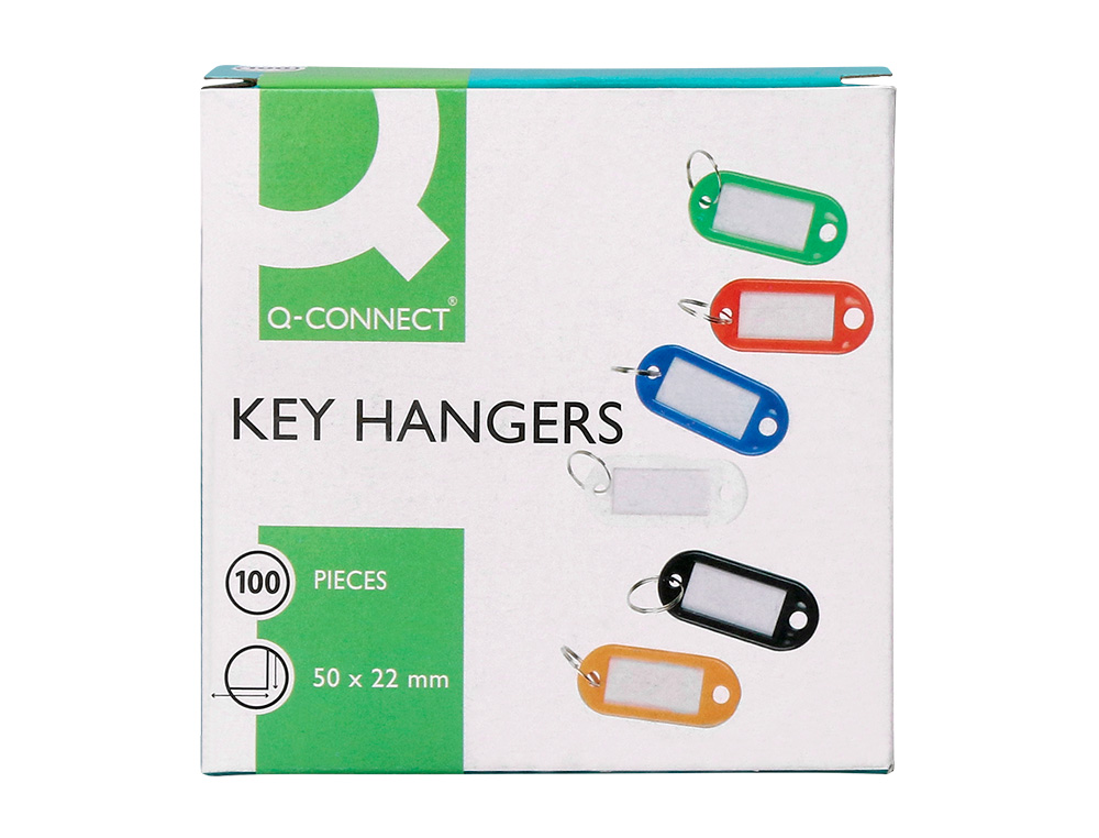 PORTE-CLS Q-CONNECT PORTE-TIQUETTE PLASTIQUE 50X22MM COLORIS VERT PRSENTOIR 100 UNITS