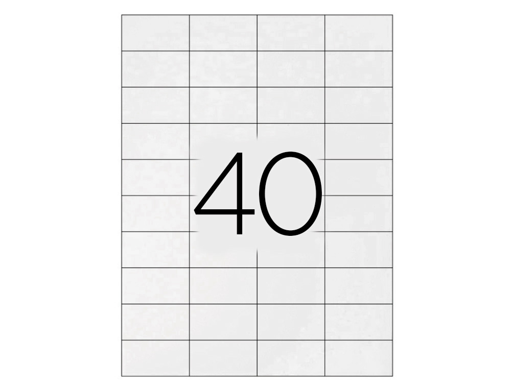 ÉTIQUETTE ADHÉSIVE Q-CONNECT 52.5X29.7MM COINS DROITS IMPRIMANTE JET ENCRE LASER COPIEUR BOÎTE 100 FEUILLES 4000 UNITÉS