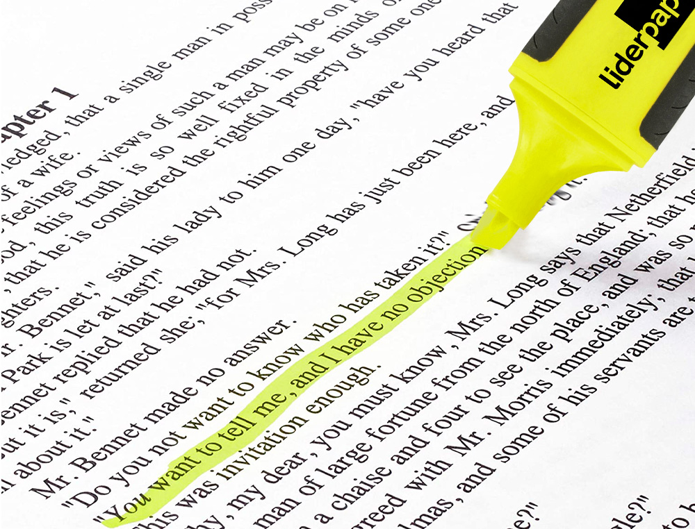 SURLIGNEUR LIDERPAPEL FLUORESCENT MINI TRAC 1/4MM POINTE BISEAUTE GRIP CAOUTCHOUC COLORIS JAUNE