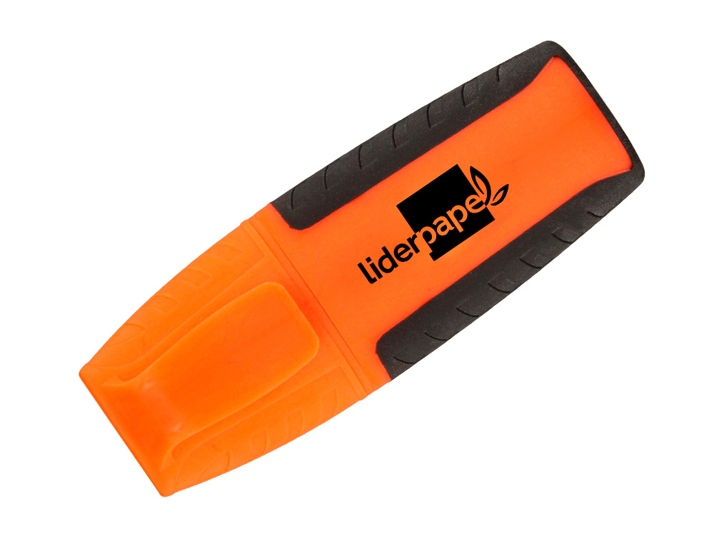 SURLIGNEUR LIDERPAPEL FLUORESCENT MINI TRAC 1/4MM POINTE BISEAUTE GRIP CAOUTCHOUC COLORIS ORANGE