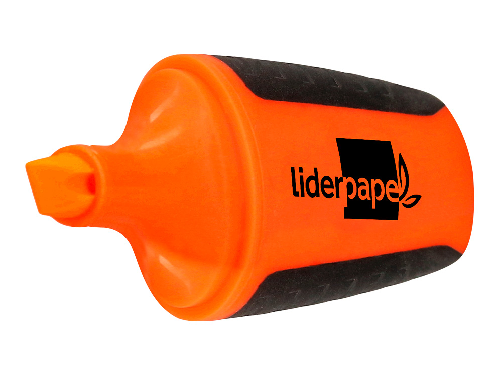 SURLIGNEUR LIDERPAPEL FLUORESCENT MINI TRAC 1/4MM POINTE BISEAUTE GRIP CAOUTCHOUC COLORIS ORANGE