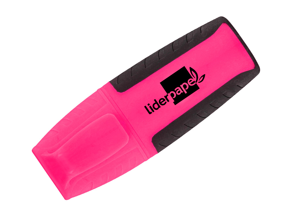 SURLIGNEUR LIDERPAPEL FLUORESCENT MINI TRAC 1/4MM POINTE BISEAUTE GRIP CAOUTCHOUC COLORIS ROSE