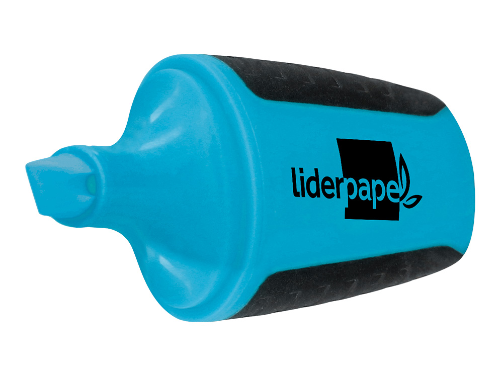 SURLIGNEUR LIDERPAPEL FLUORESCENT MINI TRAC 1/4MM POINTE BISEAUTE GRIP CAOUTCHOUC COLORIS BLEU