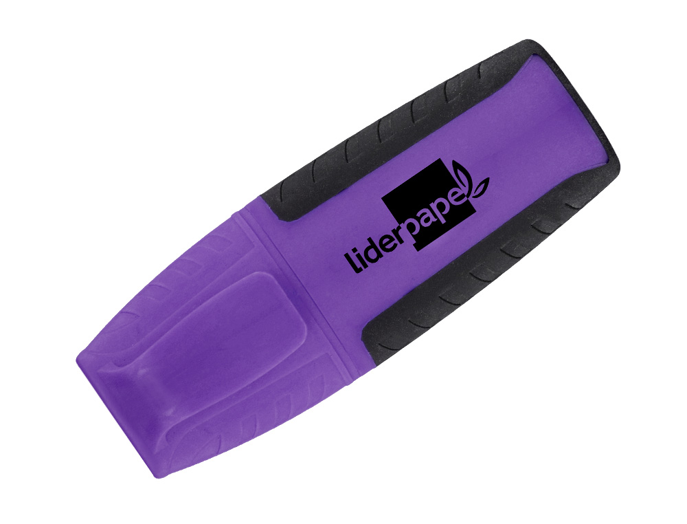 SURLIGNEUR LIDERPAPEL FLUORESCENT MINI TRAC 1/4MM POINTE BISEAUTE GRIP CAOUTCHOUC COLORIS VIOLET
