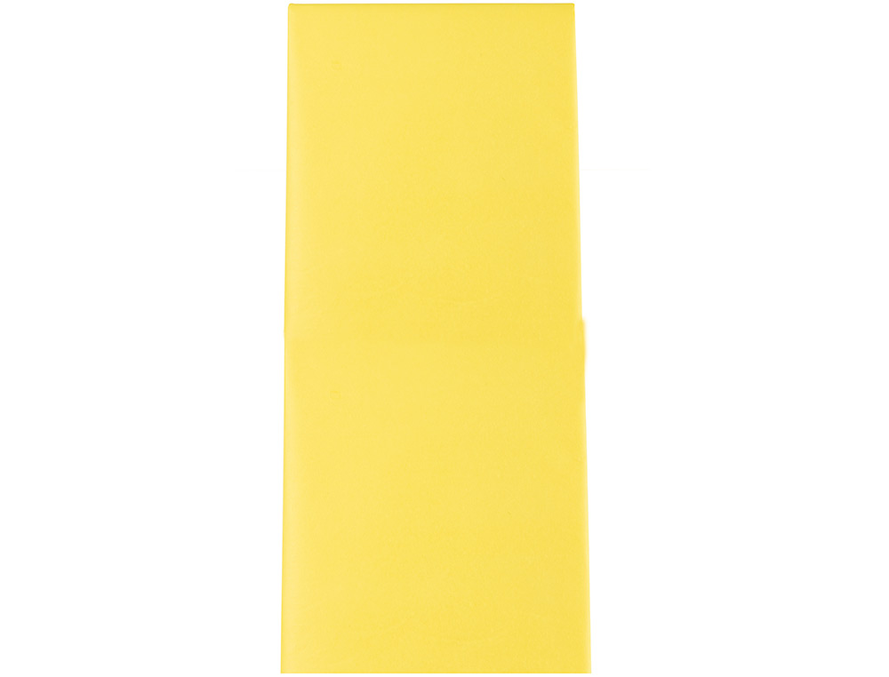 PAPIER DE SOIE LIDERPAPEL 52X76CM 18G/M2 UNICOLORE JAUNE SACHET 5F