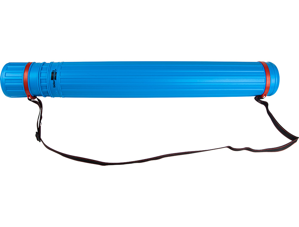 PORTE-PLANS LIDERPAPEL PLASTIQUE BANDOULIRE 75CM EXTENSIBLE 125CM DIAMTRE 9CM COLORIS BLEU