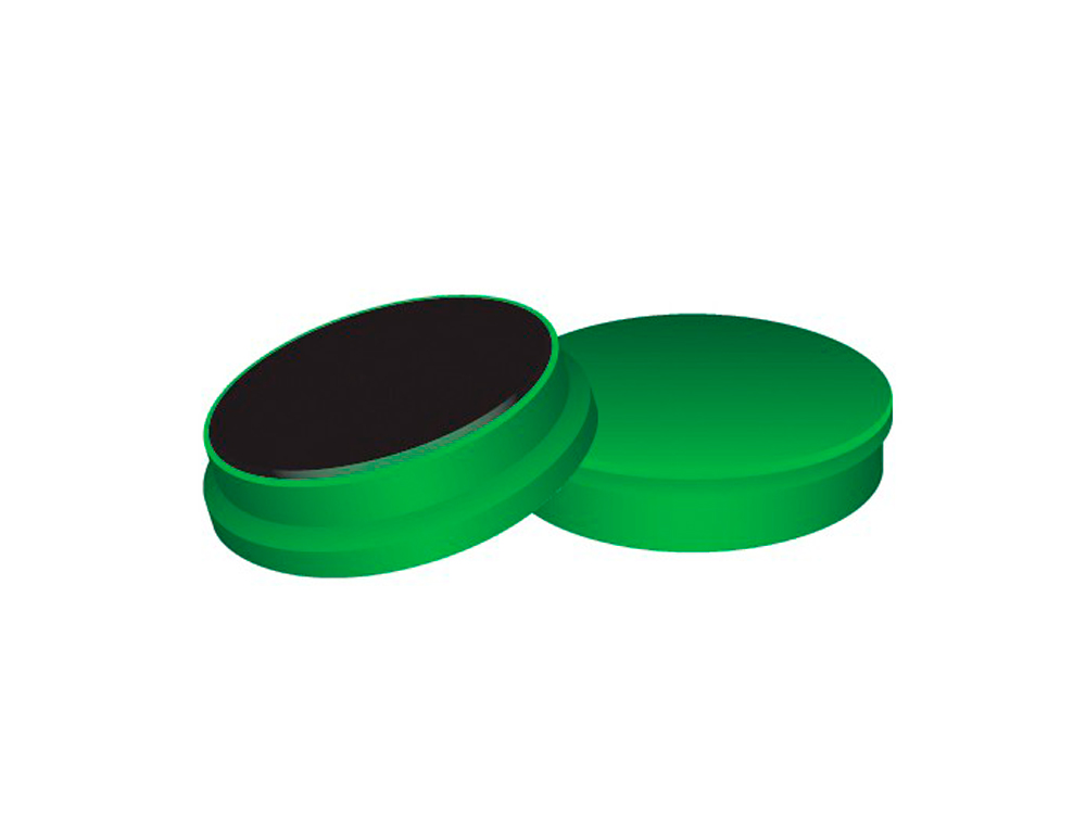 AIMANT Q-CONNECT DIAMTRE 35MM AFFICHAGE SIGNALISATION TOUTES SURFACES MTALLIQUES COLORIS VERT BOTE 10 UNITS